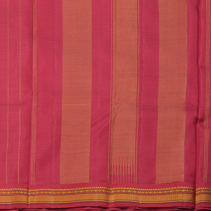 Hayagrivas Handloom Kanjivaram Silk Saree in Enchanting Mustard Yellow KBD1707A3-4