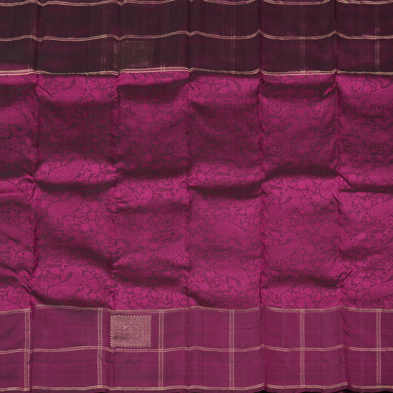 Hayagrivas Dark Purple Handloom Kanjivaram Silk Saree KBD1725A20-1