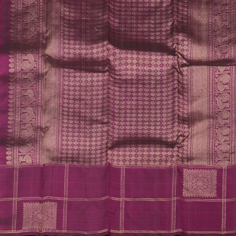 Hayagrivas Dark Purple Handloom Kanjivaram Silk Saree KBD1725A20-1