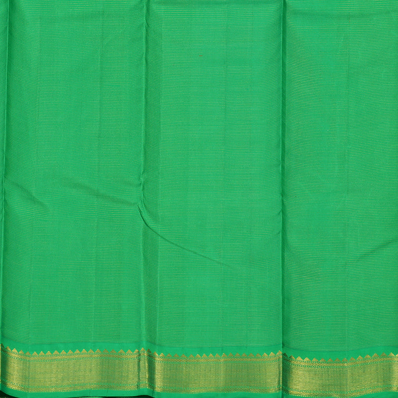 Hayagrivas Handloom Orangish Pink Kanjivaram Silk Saree with Green border KBD1729A3-1