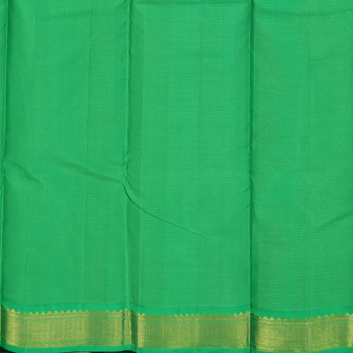 Hayagrivas Handloom Orangish Pink Kanjivaram Silk Saree with Green border KBD1729A3-1