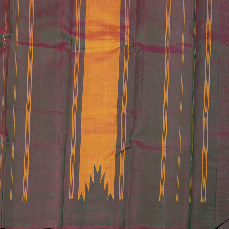 Hayagrivas Handloom Kanjivaram Silk Saree in Imperial Honey Mustard Color  KBD1730A1-2