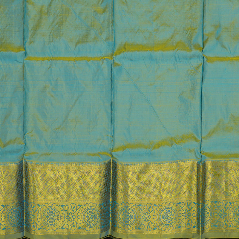 Hayagrivas Aqua Blue Kanjivaram Pattu Pavadai KBD1741A7-2