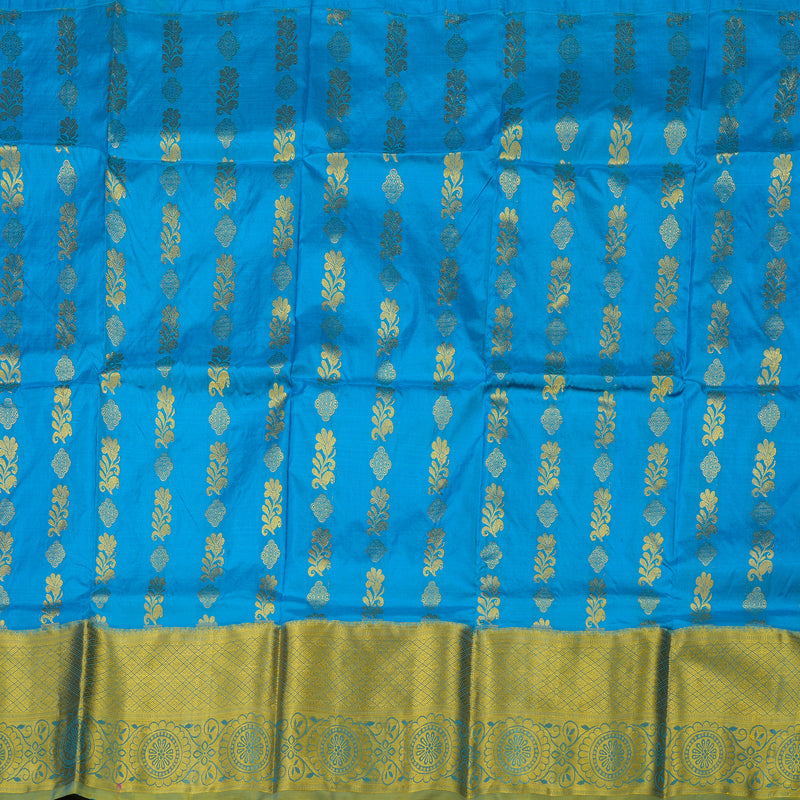 Hayagrivas Aqua Blue Kanjivaram Pattu Pavadai KBD1741A7-2