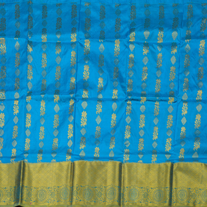 Hayagrivas Aqua Blue Kanjivaram Pattu Pavadai KBD1741A7-2
