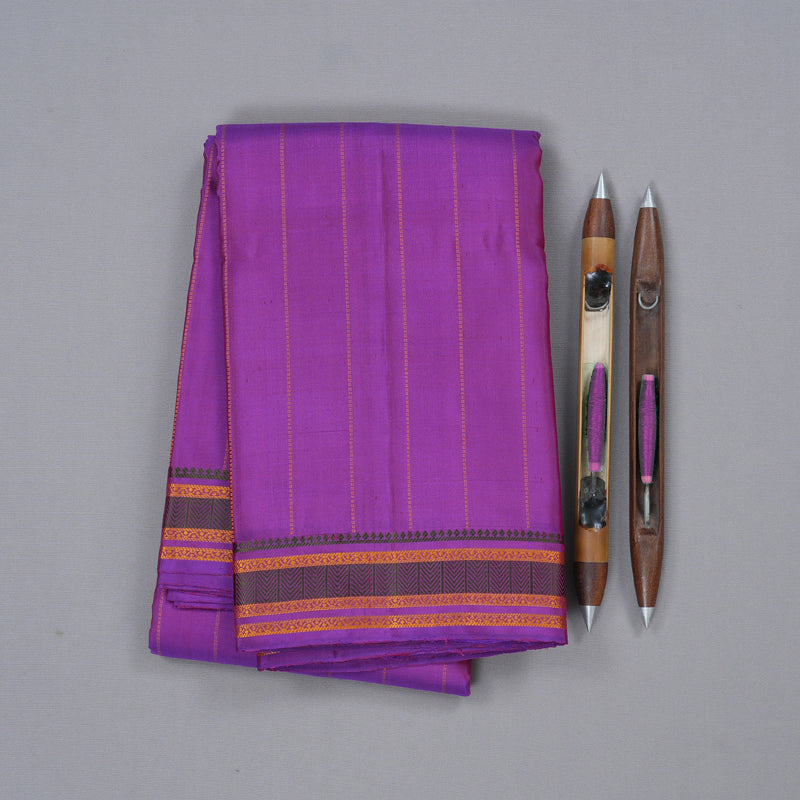 Hayagrivas Purple Handloom Kanjivaram Silk Saree KBD1744A4-3