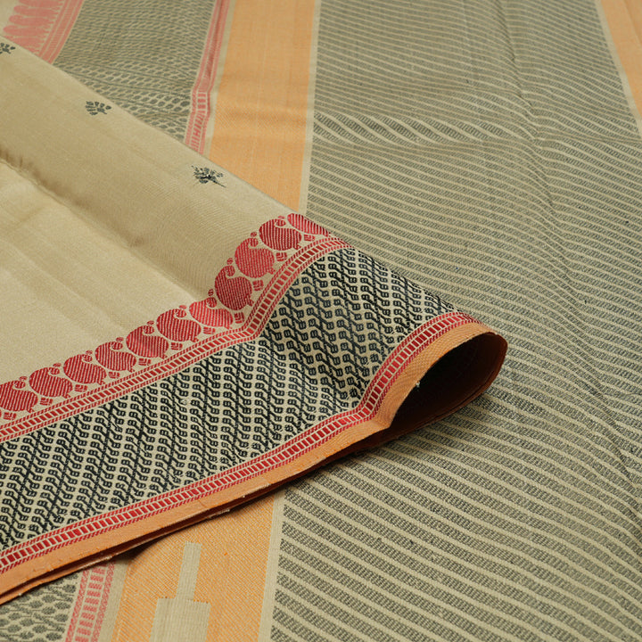 Hayagrivas Sandal Beige Handloom Kanjivaram Silk Saree KBD1744A8-2