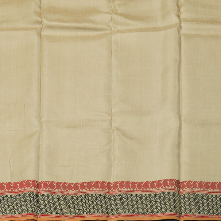 Hayagrivas Sandal Beige Handloom Kanjivaram Silk Saree KBD1744A8-2