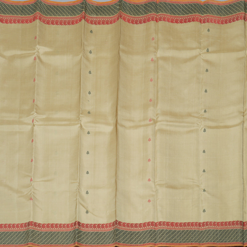 Hayagrivas Sandal Beige Handloom Kanjivaram Silk Saree KBD1744A8-2
