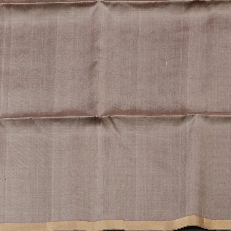 Hayagrivas Stunning Black Handloom Soft Silk Saree with Light Chocolate Brown Border KBD1746A3-3