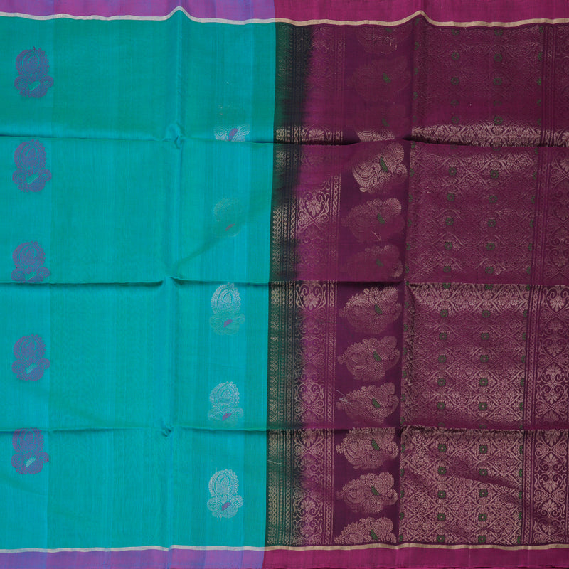 Hayagrivas Handloom Kora Silk Cotton Saree KBD1748A1-1