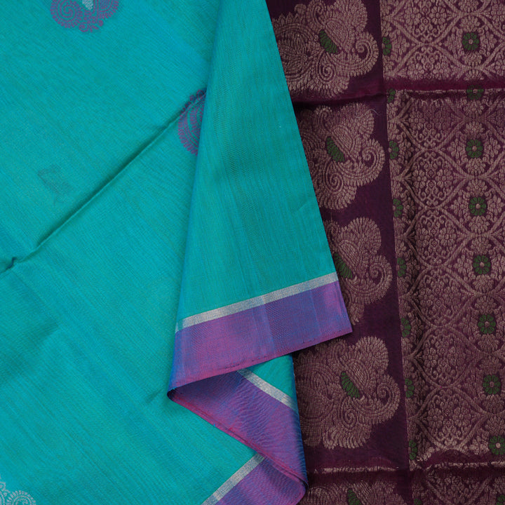 Hayagrivas Handloom Kora Silk Cotton Saree KBD1748A1-1