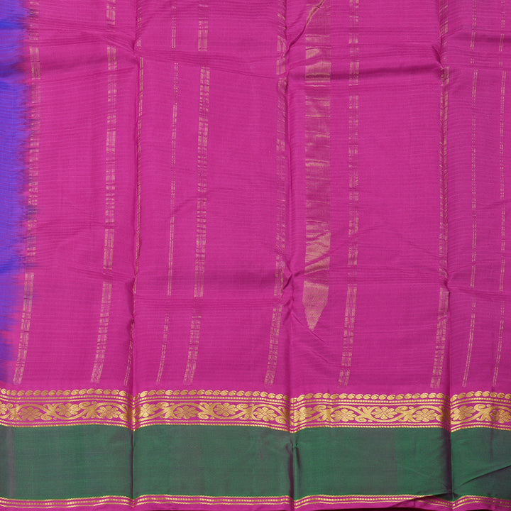 Hayagrivas Purple Handloom Kanjivaram Silk Saree with Mandhalir Border with KBD1751A3-10