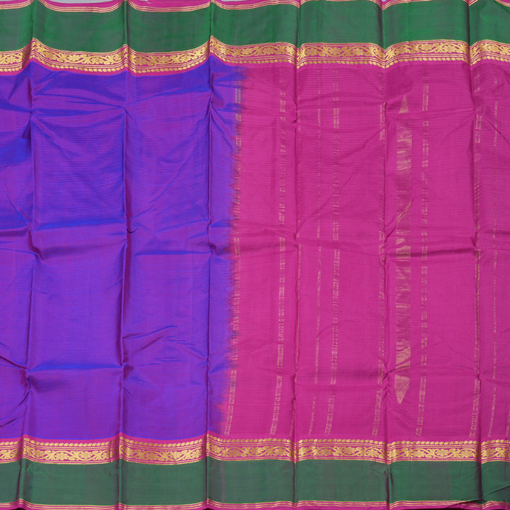 Hayagrivas Purple Handloom Kanjivaram Silk Saree with Mandhalir Border with KBD1751A3-10