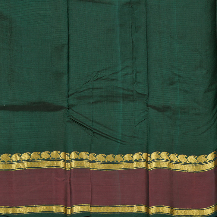 Hayagrivas Sampanga Green Handloom Kanjivaram Silk Saree with Mandhalir Border with KBD1751A3-14