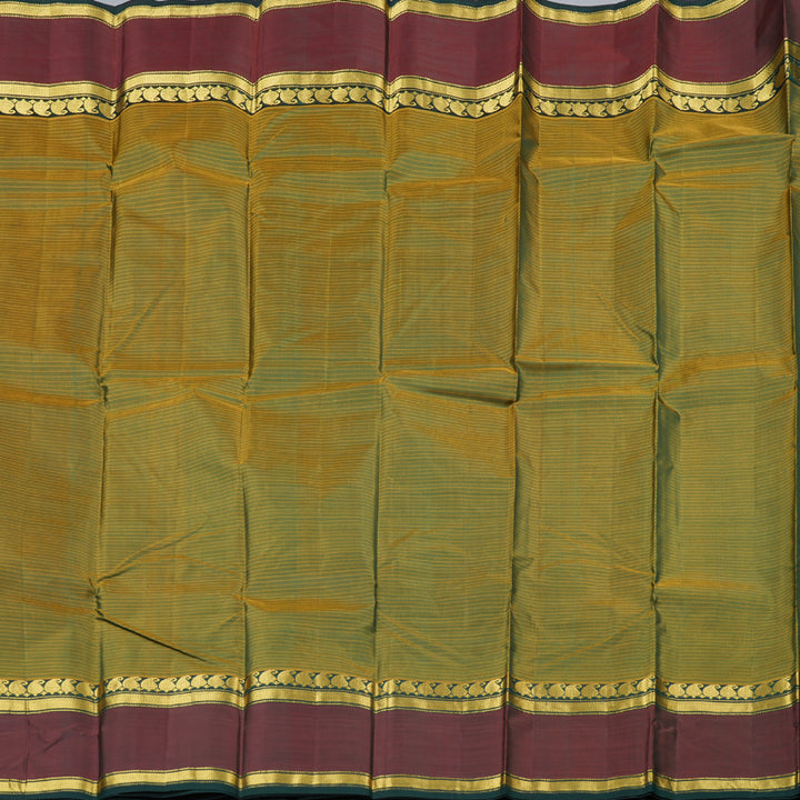 Hayagrivas Sampanga Green Handloom Kanjivaram Silk Saree with Mandhalir Border with KBD1751A3-14