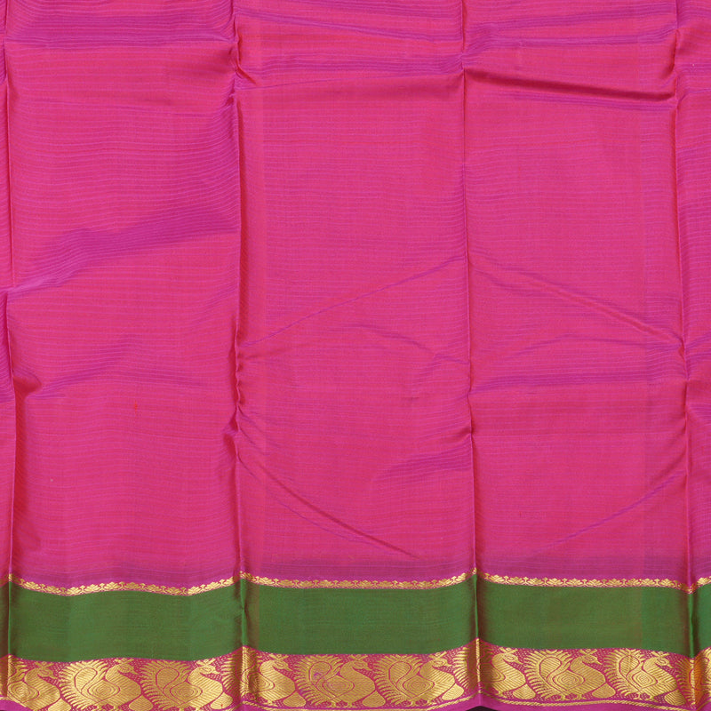Hayagrivas Orange Handloom Kanjivaram Silk Saree with Mandhalir And Pink Border with KBD1751A3-3