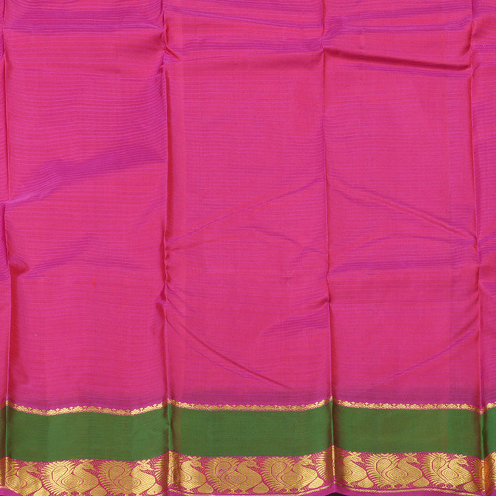 Hayagrivas Orange Handloom Kanjivaram Silk Saree with Mandhalir And Pink Border with KBD1751A3-3