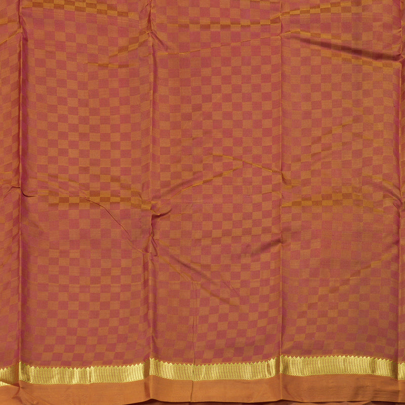 Hayagrivas Maroon Handloom Kanjivaram Silk Saree with Honey Mustard Border with KBD1751A5-3