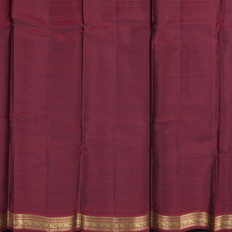 Hayagrivas Handloom Kanjivaram Silk Saree In Royal Black KBD1752A2-23