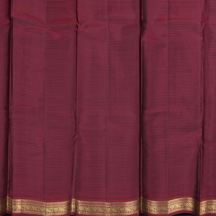 Hayagrivas Handloom Kanjivaram Silk Saree In Royal Black KBD1752A2-23