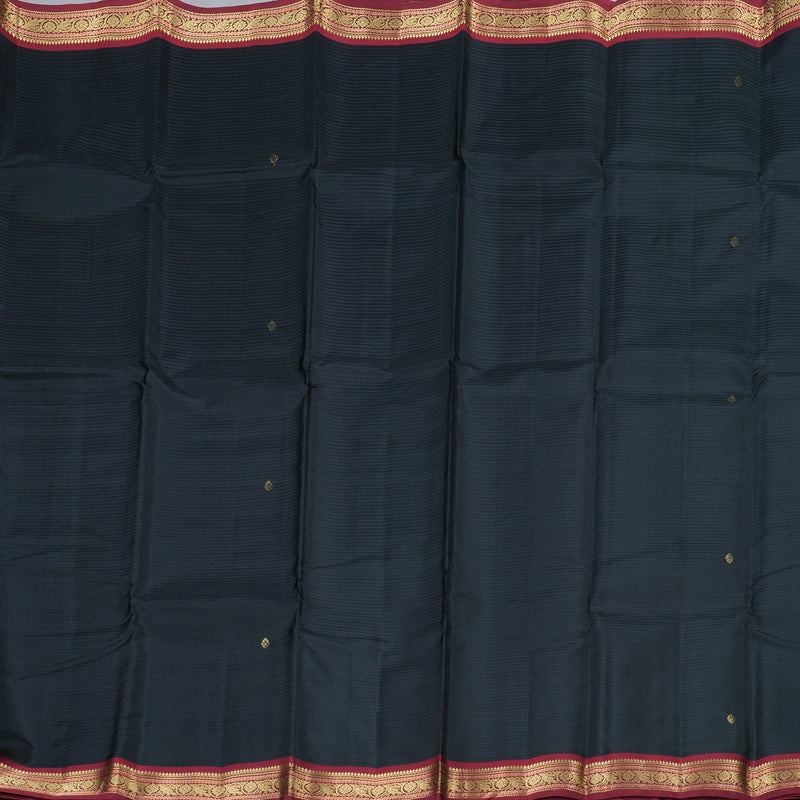 Hayagrivas Handloom Kanjivaram Silk Saree In Royal Black KBD1752A2-23