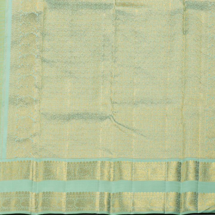 Hayagrivas Lemon Yellow Handloom Kanjivaram Silk Saree KBD1753A1-2