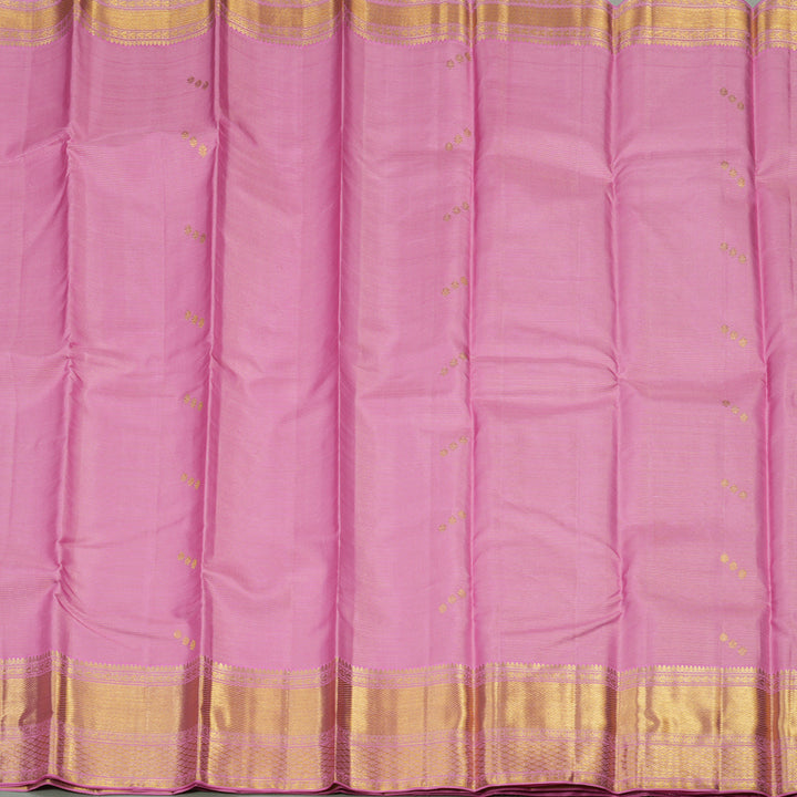 Hayagrivas Handloom Kanjivaram silk saree in Mild pink Vairaoosi KBD1754A1-1