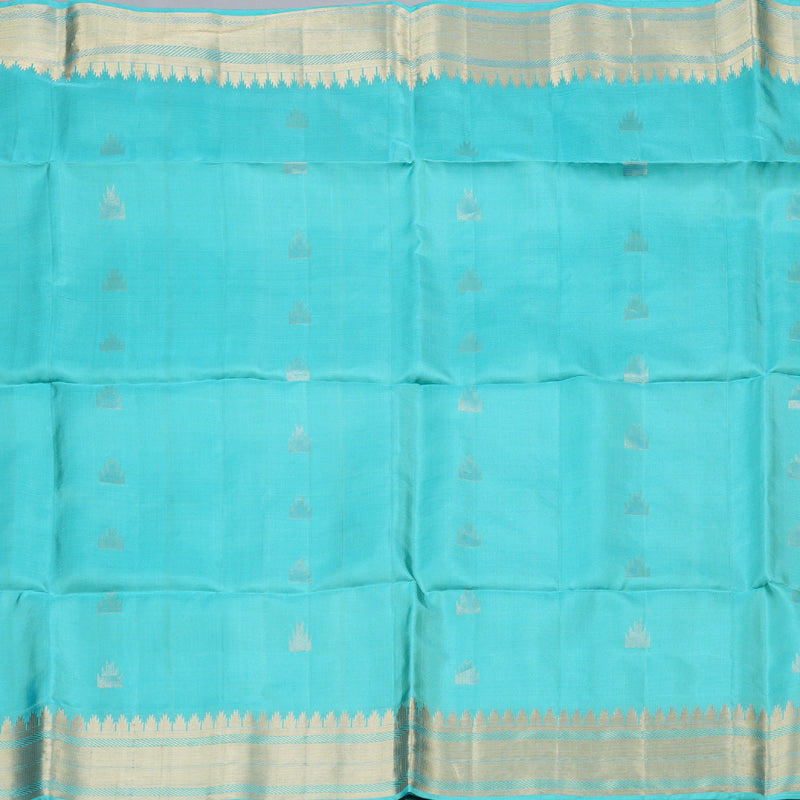 Hayagrivas Sky Blue Handloom Soft Silk Saree KBD1756A11-1