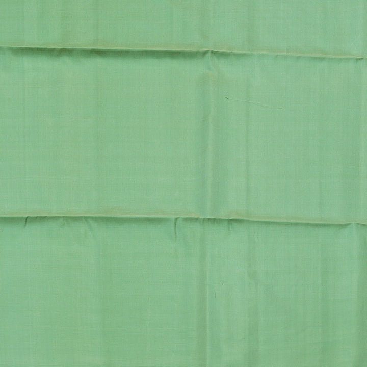 Hayagrivas Handloom Kanjivaram soft silk saree in Pastel green Borderless  KBD1756A9-2