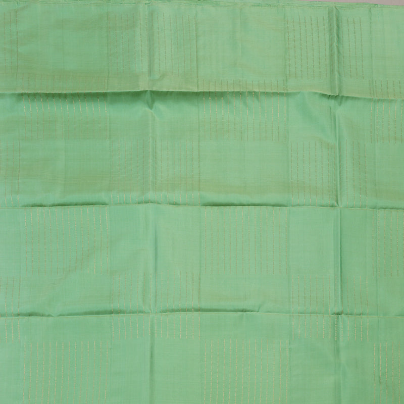 Hayagrivas Handloom Kanjivaram soft silk saree in Pastel green Borderless  KBD1756A9-2