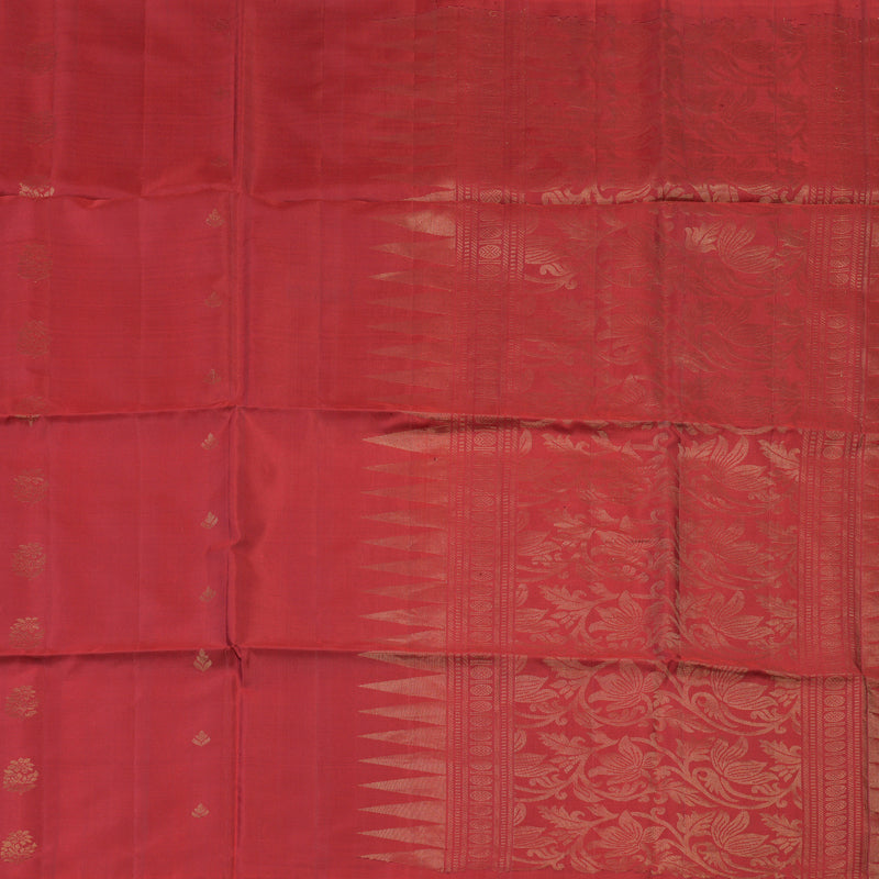 Hayagrivas Dark Red Handloom Soft Silk Saree KBD1757A16-1