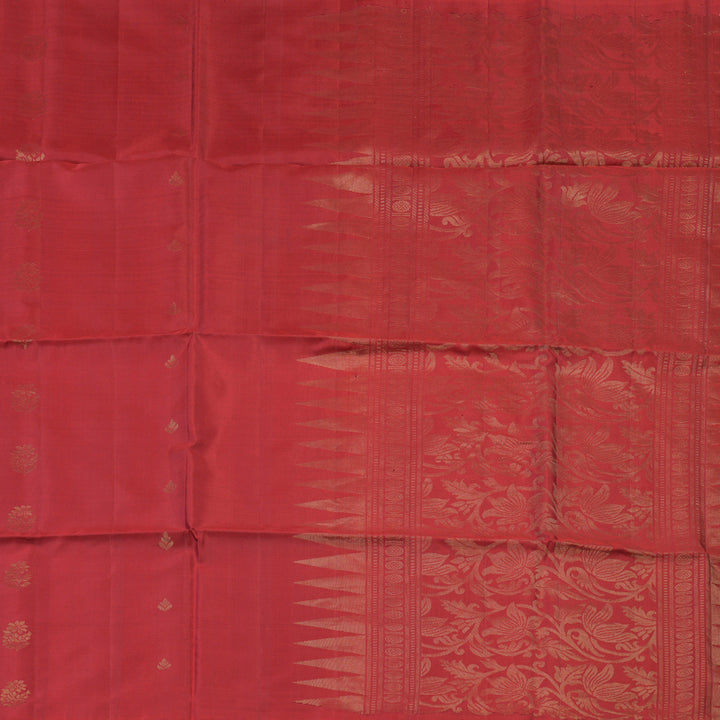 Hayagrivas Dark Red Handloom Soft Silk Saree KBD1757A16-1