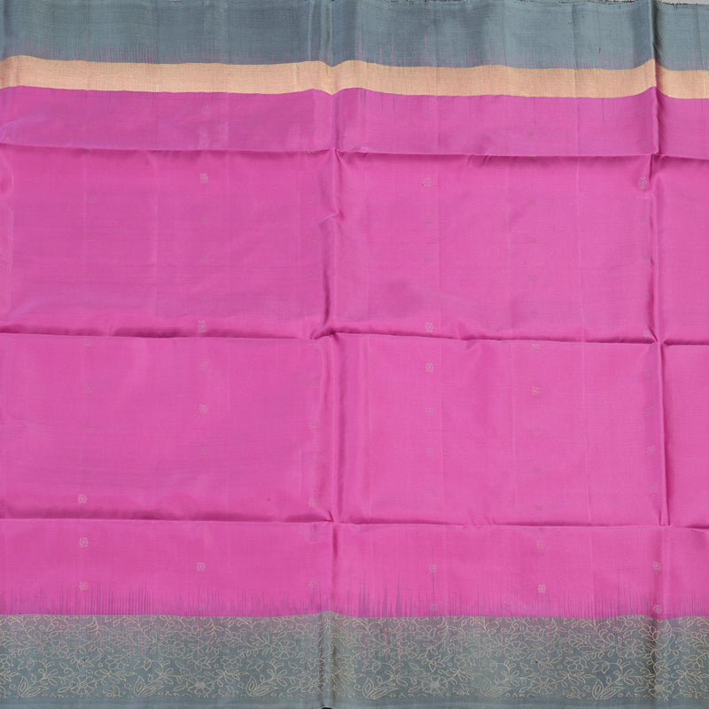Hayagrivas Handloom Soft Silk Saree in Divine Rose Pink KBD1757A6-1