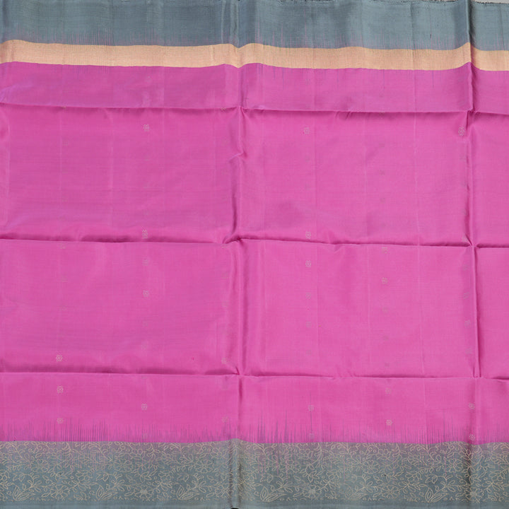 Hayagrivas Handloom Soft Silk Saree in Divine Rose Pink KBD1757A6-1