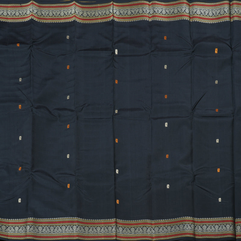 Hayagrivas Black Handloom Kanjivaram Silk Saree KBD1763A1-1