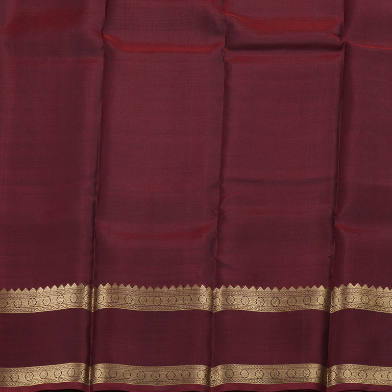 Hayagrivas Plum Purple Handloom Kanjivaram Silk Saree with Wine Maroon Border KBD1763A2-5