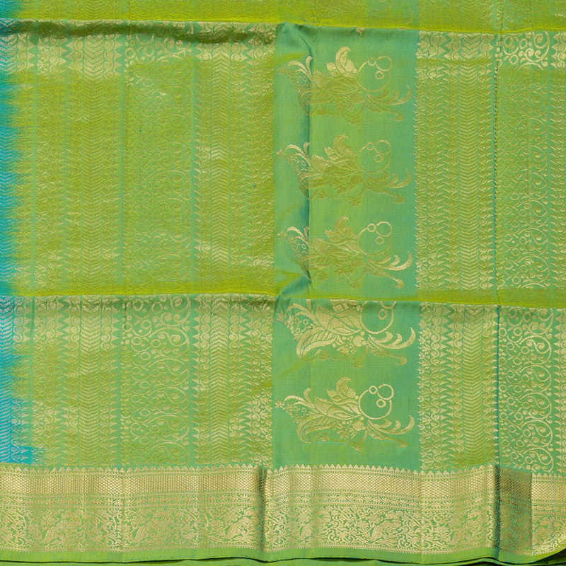 Hayagrivas Handloom Soft Silk Saree in Refreshing Sea Blue KBD1767A10-1