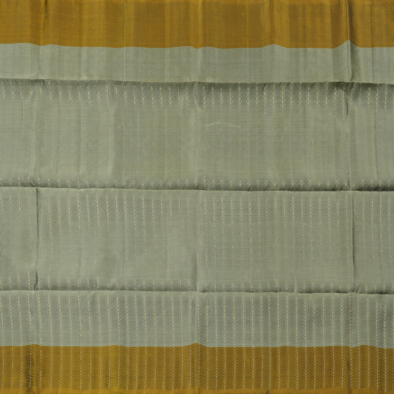 Hayagrivas Ash Grey Handloom Soft Silk Saree with Honey Mustard Border KBD1767A11-13