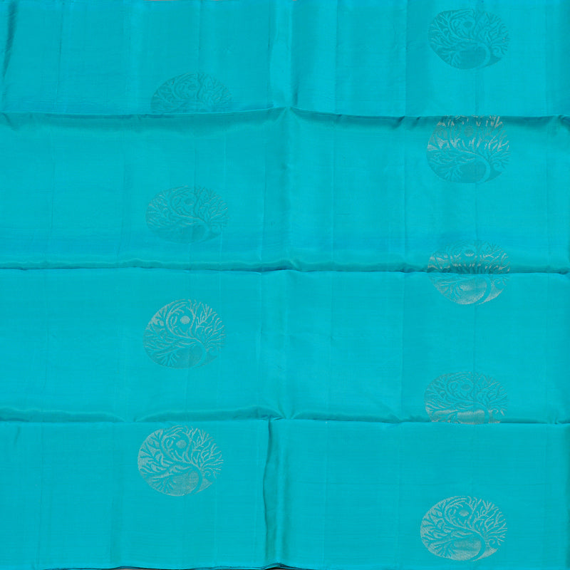 Hayagrivas Sky Blue Handloom Soft Silk Saree KBD1767A3-21