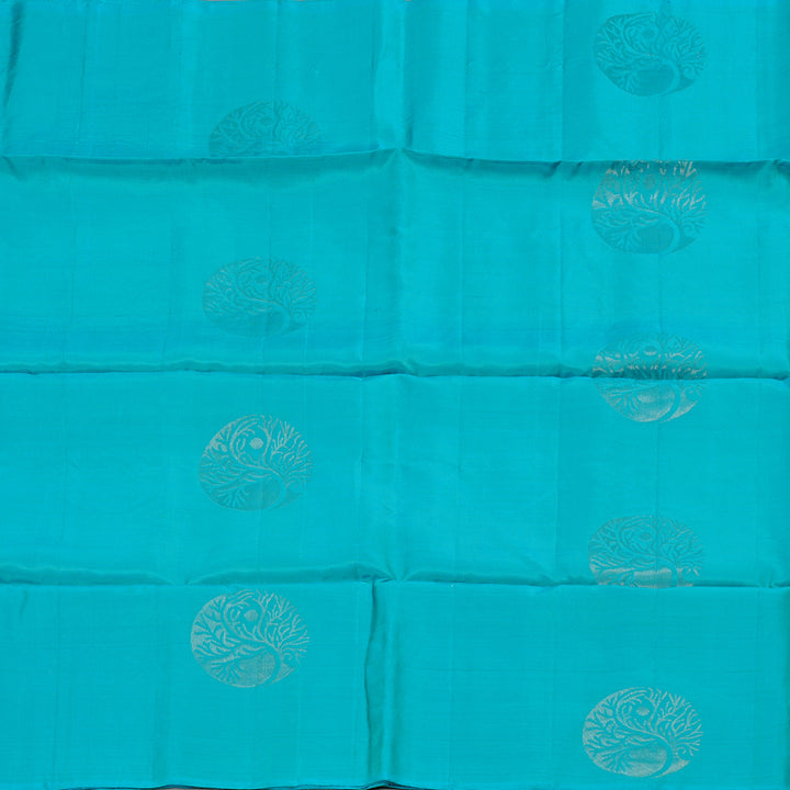 Hayagrivas Sky Blue Handloom Soft Silk Saree KBD1767A3-21