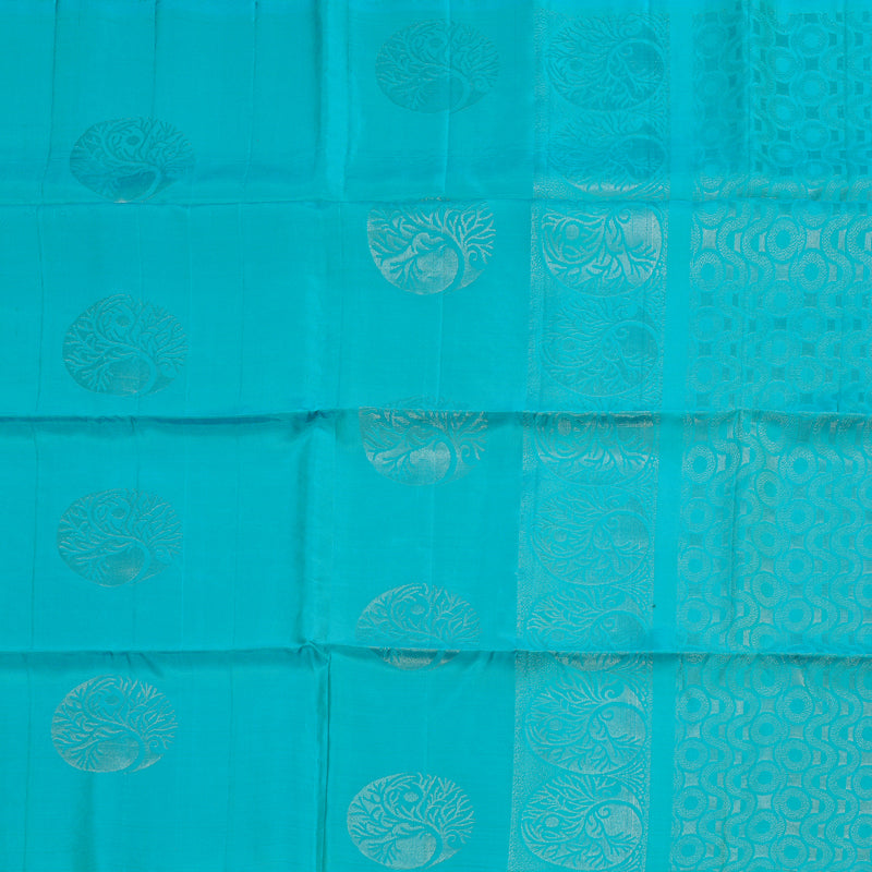 Hayagrivas Sky Blue Handloom Soft Silk Saree KBD1767A3-21