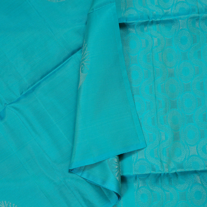 Hayagrivas Sky Blue Handloom Soft Silk Saree KBD1767A3-21