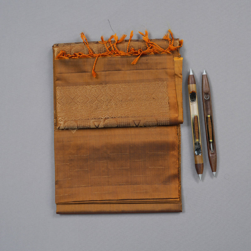 Hayagrivas Honey Mustard Handloom Soft Silk Saree KBD1767A3-27