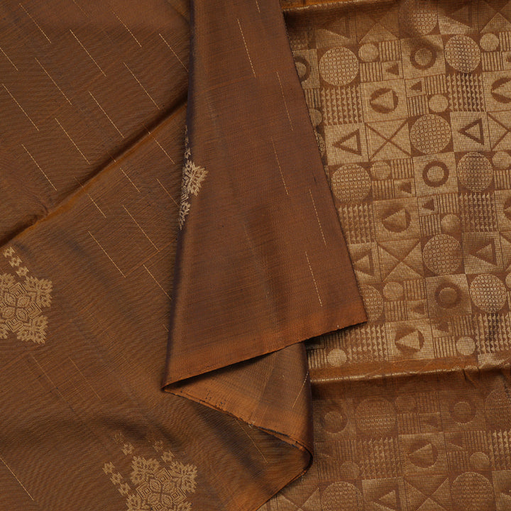 Hayagrivas Honey Mustard Handloom Soft Silk Saree KBD1767A3-27