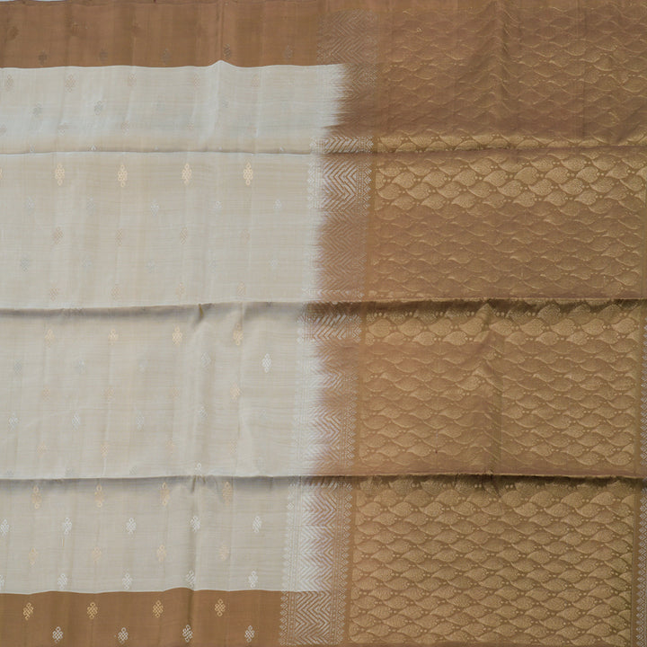 Hayagrivas Handloom Soft Silk Saree in elegant Beige and Rich  Brown Colour KBD1767A3-35