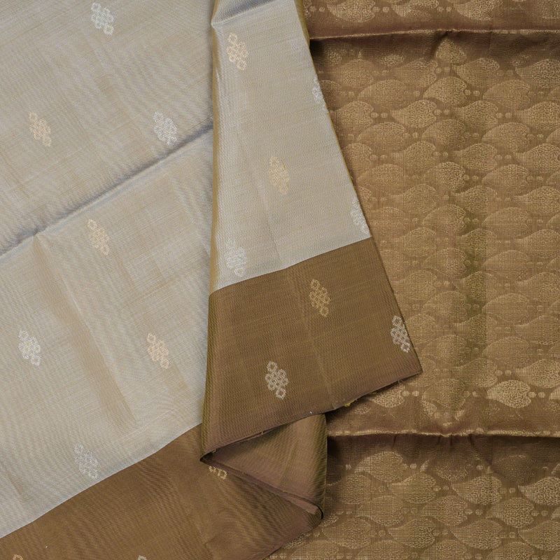 Hayagrivas Handloom Soft Silk Saree in elegant Beige and Rich  Brown Colour KBD1767A3-35