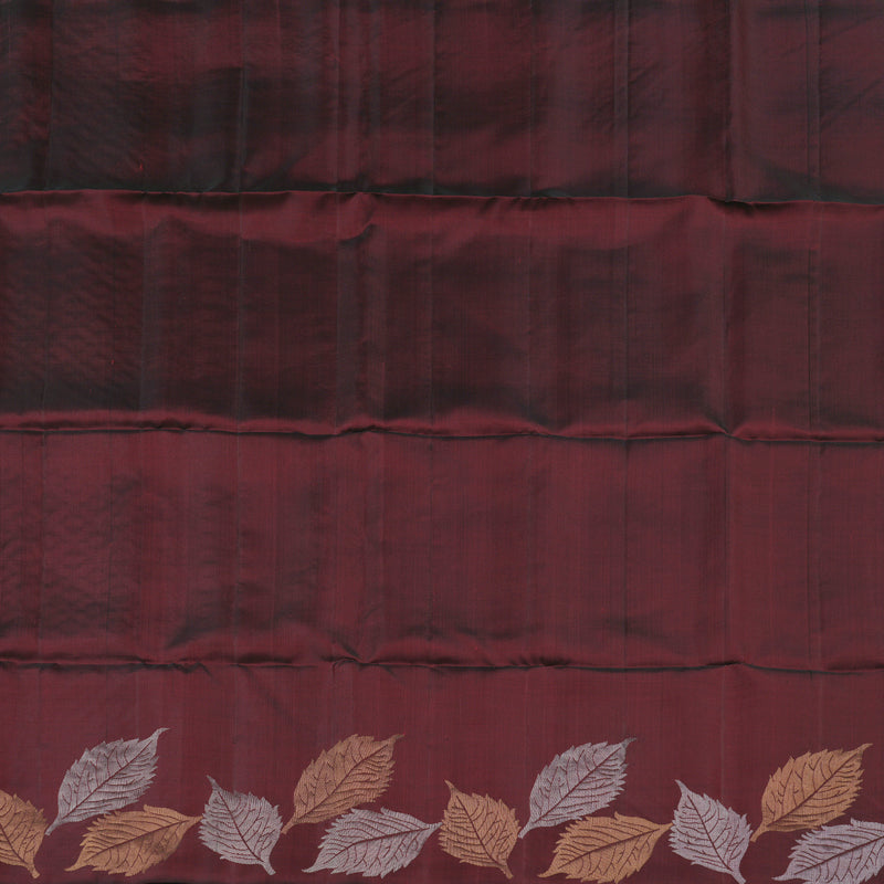 Hayagrivas Wine Maroon Handloom Soft Silk Saree KBD1767A6-16
