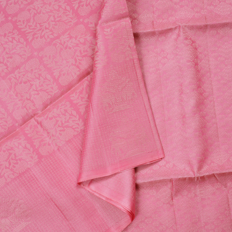 Hayagrivas Handloom Soft Silk Saree in Graceful Rose Pink Colour, KBD1767A8-1
