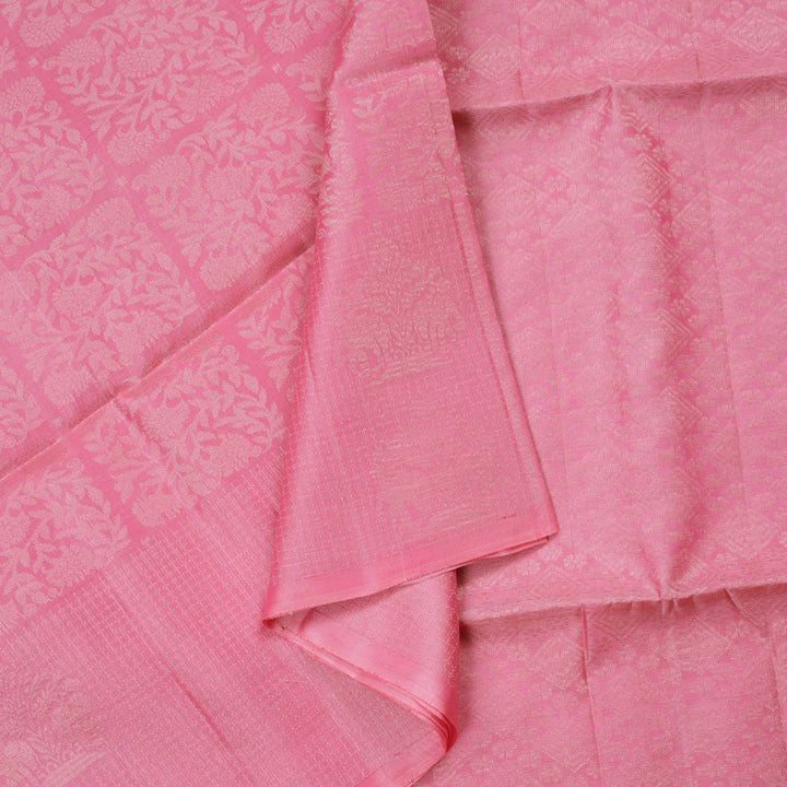 Hayagrivas Handloom Soft Silk Saree in Graceful Rose Pink Colour, KBD1767A8-1